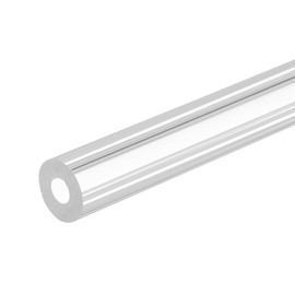 QUARKZMAN Pack of 2 PVC Transparent Tubes, Inner Diameter 6 mm Diameter 15 mm Length 350 mm Acrylic Plastic Tube for Lamp Construction, Floor Lamps