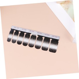 Baluue 96pcs Black Gradient Glitter Fake Nail Stickers for Unique Nail Art Full Cover False for Parties and Special Events Safe Material for Easy Application