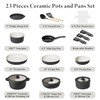 Bazova 23-Piece Removable Handle Pots and Pans Set Non Stick,