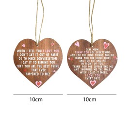 2 Pieces Of Mom Blessing Plaques, Gifts For Mom, Customized Gifts For Mom, Mom Souvenirs, I Love You Mom, Blessing Ornaments, Wooden Thank You Plaques