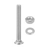 sourcing map M6x50mm Square Neck Carriage Bolts with Nuts &