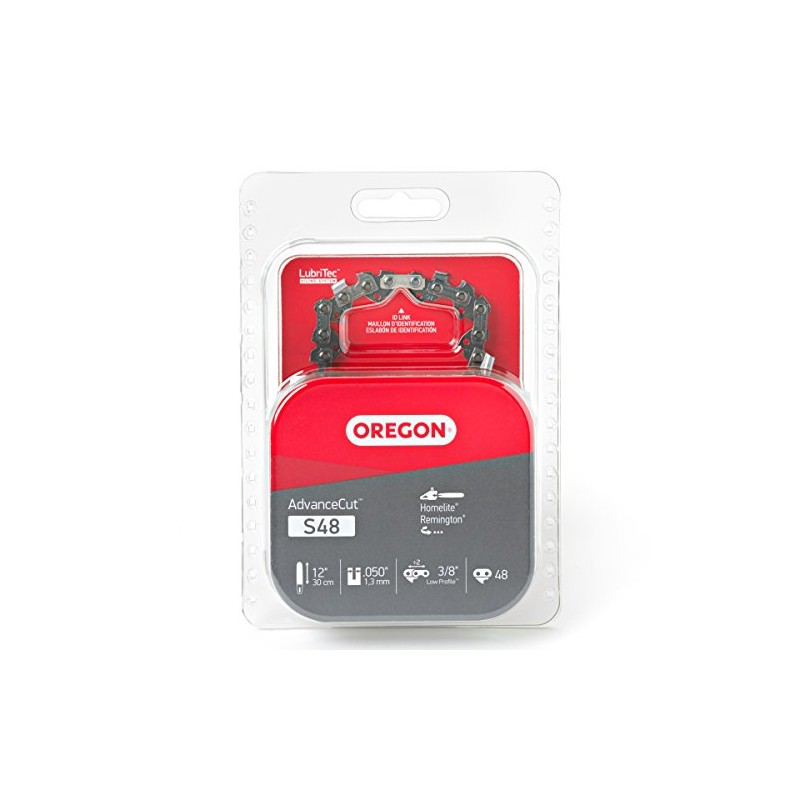 Oregon S48 AdvanceCut Replacement Chainsaw Chain for 12-Inch Guide Bars,