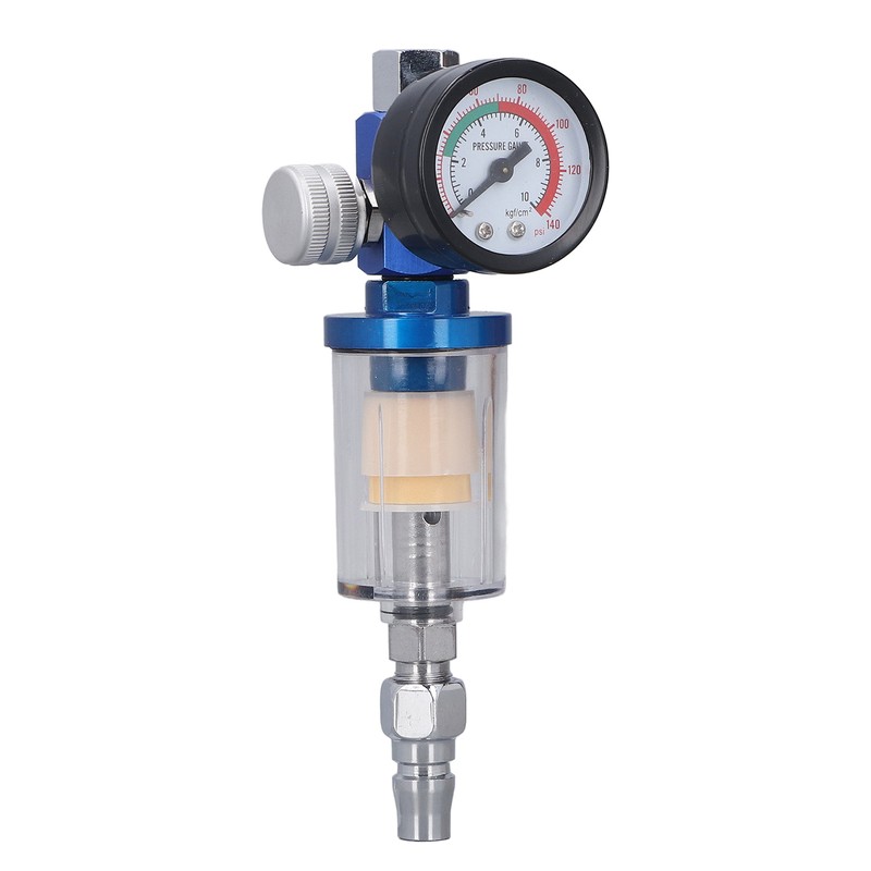 Spray Gun Air Regulator Aluminum Alloy Plastic In Line Water
