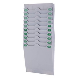 Phelmore Time Card Holder Card Rack Wall Hanging Stand Pocket Space Saving Company (20 People)