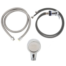 Shampoo Bowl Faucet 100cm Pipe 120cm Soft Hose Shampoo Bed Sprayer Kit with Booster Sprayer M Size