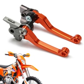 Power Parts Foldable Clutch & Front Brake Lever Set Compatible with KTM Husqvarna GasGas 125 150 200 250 300 350 500 SX SXR SXF XCF XCFW XCW EXC EX EXC (SIX Days) 14-24 (Orange)
