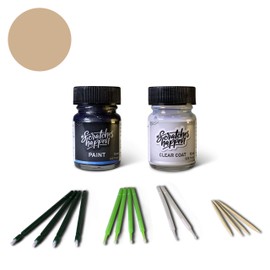 ScratchesHappen Exact-Match Touch Up Paint Kit - White Gold Metallic (GN/M7362A) for Ford - Essential (Paint + Clear Coat)
