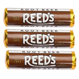 Reeds Root Beer Classic Hard Candy (3 Count) Ind. Wrapped Classic