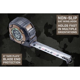 Spec Ops Tools 35-Foot Elite Series Tape Measure, 1 1/4" Double-Sided Blade, Includes Fractional Markings, 12 Feet of Stand Out, Military-Grade Composite Case, 3% Donated to Veterans