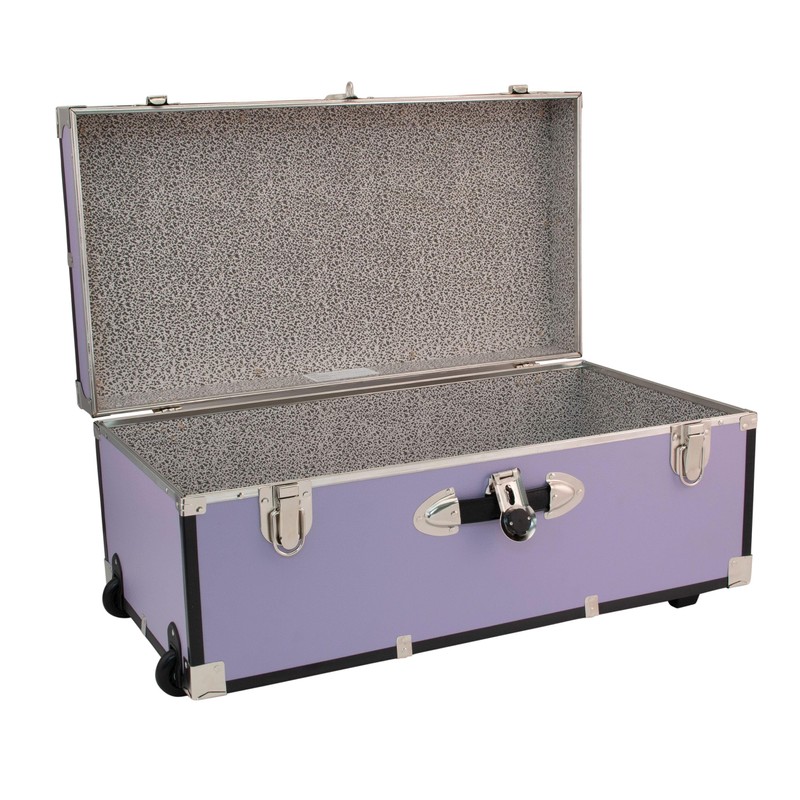 Seward Explorer Trunk with Wheels & Lock, Lilac, 30-Inch