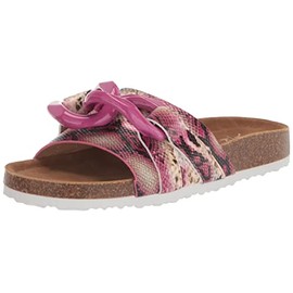 YOKI-GIAN-08 Women's Cork Footbed Sandal, Snake, 7 M US