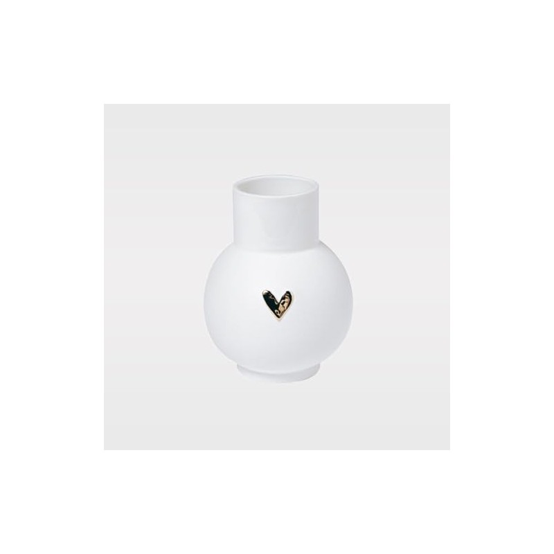 Ball Vase Heart Gold
