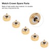 5 Pcs Professional Watch Crown Parts Gold Steel Wrist Watch