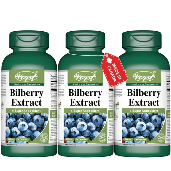 Vorst VORST Bilberry Supplement 8000mg Raw Equivalent (80mg 100:1 Extract)