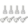 sourcing map Knurled Thumb Screws, M4x10mm Brass Shoulder Bolts Grip