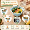 Collapsible Microwave Steamer Bowl, Silicone Microwave Cookware with Lid, Dishwasher