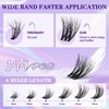 B&Q Lash Clusters Fluffy Wispy Voluminous - 144 PCS Feath5D