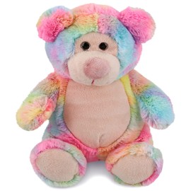 DolliBu Rainbow Bear Stuffed Animal – Soft Huggable Teddy Bear Stuffed Toy, Adorable Playtime Wildlife Plush Toy, Cute Cuddle Gifts for Kids and Adults – 9 Inch