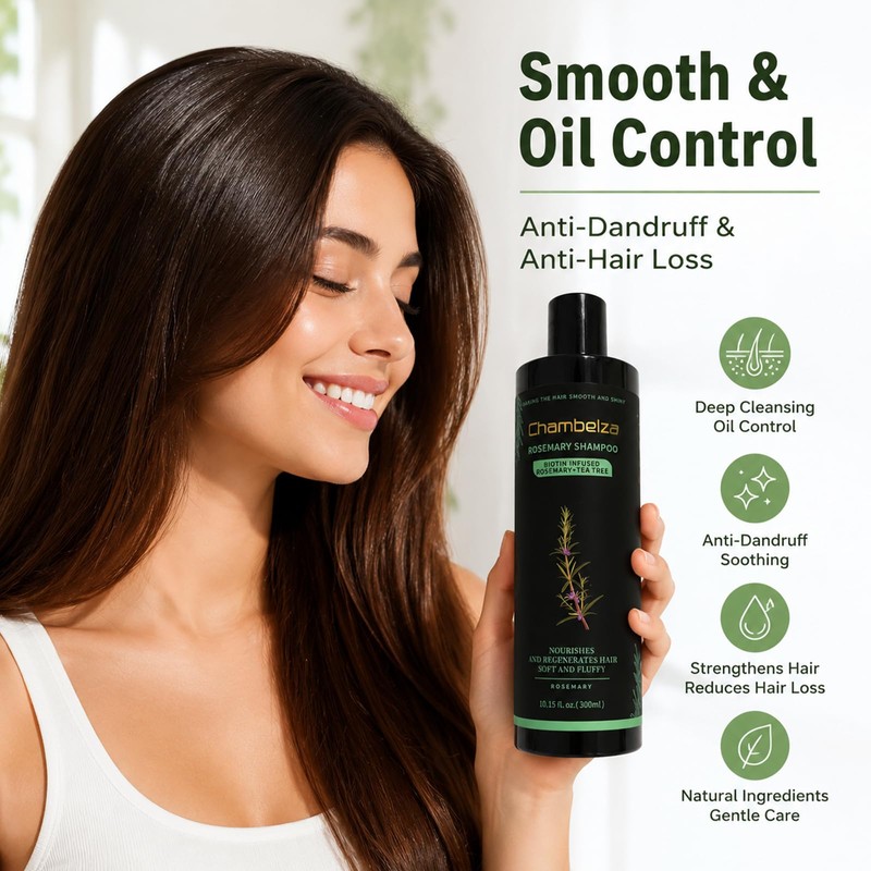 Rosemary Biotin Shampoo for Thinning Hair For Men & Women