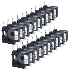 20x Replace for Dymo 45013 D1 Label Tape Black on White 1/2 Inch x 23 Feet for Dymo Label Maker Refills D1 A45013 S0720530 Work with Dymo Label Manager 160 280 210D 260P 360D 420P PnP 220P 260P 450DUO