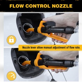 ELEAD Portable Battery Powered Pump - Electric Fuel/Water Transfer Pump 2.4 GPM, Liquid Siphon Pump with Adjustable Flow Control, Gas Pump with Filter Design, Gas Can Pump Ideal