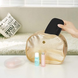 Vonpri - Jabonera portátil para baño y cocina, Negro