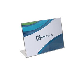 Unbekannt L Stand DIN A5 Landscape Format / Acrylic Table Stand, Flyer Stand, Menu Card Holder, Information Sign, Advertising Plate, Acrylic Glass Price Label, Stand Advertising
