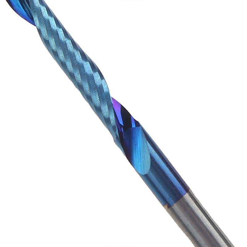Single Flute Cutter Tungsten Steel Spiral End Mill Straight Shank