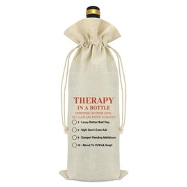 Friends Friendship Gifts for Women Men Wine Bag Funny Coworker Gifts Wine Gift for Wine Lover Novelty Gag Gifts Fathers Day Christmas Birthday Gifts for Dad Mom Daughter Son Drawstring Wine Bottle Bag