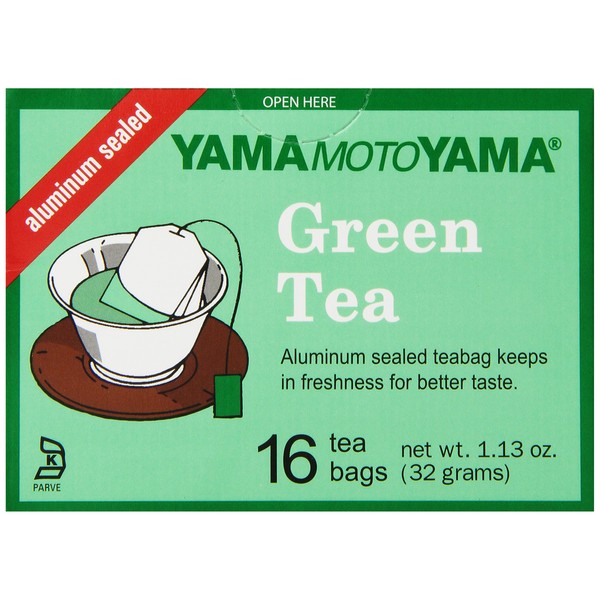 Yamamotoyama Green Tea Bags, 1.13-Ounce (Pack of 6)