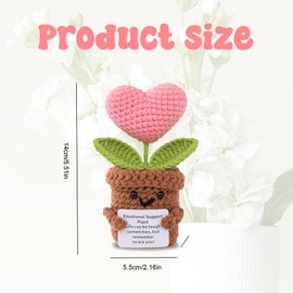 ZYEKIU Courage Gift Lucky Plant Soft Lucky Charm Positive Gifts Small Thank You Gift for Children On the Go Heart Plant for Emotional Support (Heart))