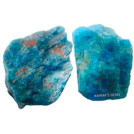 Crystals, Rocks, Jade, Crystals and Healing Stones, Witchcraft Supplies, Healing Crystals, Stones, Healing Stones, Rock Collection, Agate, Raw Stones (Blue Apatite, 2 Pcs)
