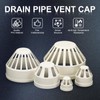 PATIKIL 4 Pcs PVC Drain Pipe Vent Cap, 4 Inch