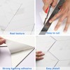 STICKGOO 10-Sheet Herringbone Tile Peel and Stick Backsplash, White Marble