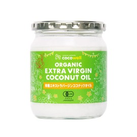 cocowell (ココウェル) Organic Extra Virgin Coconut Oil, 12.6 oz (360 g), Organic JAS Low Temperature Expeller Method
