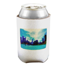 TOOLOUD Chicago Skyline Watercolor Can/Bottle Insulator Cooler - 2 Pack