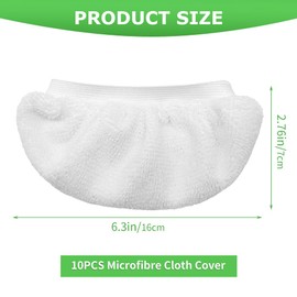 10 Pack Universal Steam Mop Pads, Steam Mop Pads for Handheld Steam Cleaner for Handheld Steam Cleaner Reusable Washable Microfiber Cloths Steam Mop Pads Microfiber Cloths (10)