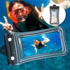 Transparent Touch Waterproof Pack for Mobile Phones and Smartphones Black for Water Play 5ea