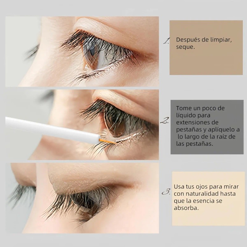 Paquete 3 Sueros Para Cejas Pestañas Barba Volumen Extra