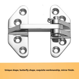 DIALESHU Heavy Duty Long Reach Hinge 3.62 x 2.87 in, Marine Boat Hatch Hinges 316 Stainless Steel, Sturdy Deck Cabinet Door Hinges with Screws (Pack of 2)