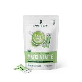 Jade Leaf Matcha Latte Mix en Sobres Individuales, 10 Piezas de 0.35 oz  Ideal para viajar o llevar al trabajo con azúcar de caña orgánica y...       