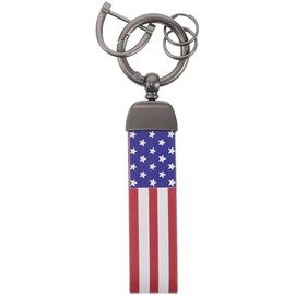 Llavero de Bandera Estadounidense para Llaves de Coche, Aleación de Zinc Diseño Patriótico Simple, Ligero y Resistente, Uso Versátil para Bolsillo y Oficina, Adecuado para Hombres y Mujeres