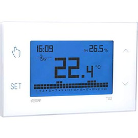 VEMER VE771600 TUO Digital Heating Thermostat with Touchscreen LCD Display, Power Supply 230 V, White
