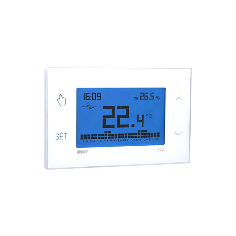 VEMER VE771600 TUO Digital Heating Thermostat with Touchscreen LCD Display,