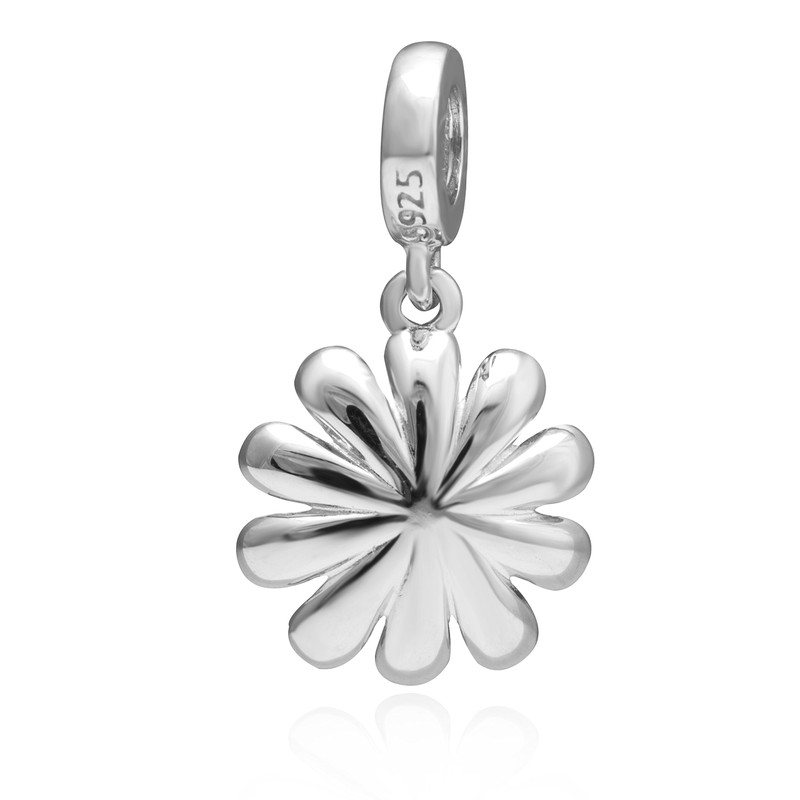Hoobeads - Colgante con diseño de Girasol en Plata de