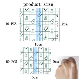 100 PCS Waterproof Dressing for Swimming Cover Healing Film Dressing Wound Dressing Protective Shield for Swimming Showering Waterproof Bandage for Keep Wound Second Skin