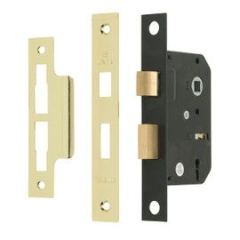 Sterling MLS325 2.5-inch/65mm 3-Lever Sashlock - Brass