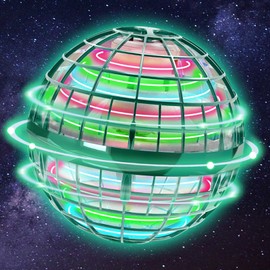 DODARK 2024 Flying Orb Ball Toy - Christmas Novelty Galaxy Boomerang Hand Drone Hover Ball Magic Floating Orbit Mini Outdoor Fidget Toy Stocking Stuffer for Teens Boys Girls Kids (Green)