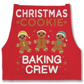 Shirtracer - Apron - Christmas Cookie Baking Crew I Gingerbread Man I Gingerbread Man I Gingerbread Man I Gingerbread Man, 1 Red