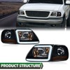 GRAND ORANGE Lightning Style Headlights LED DRL strip Compatible with